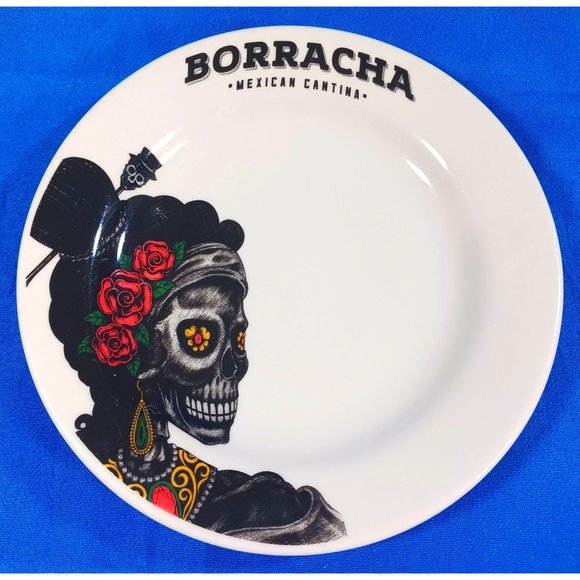 5 Borracha Mexican Cantina 7.5 Salad Dessert Plates Day Of The Dead Skeleton - Picture 4 of 8